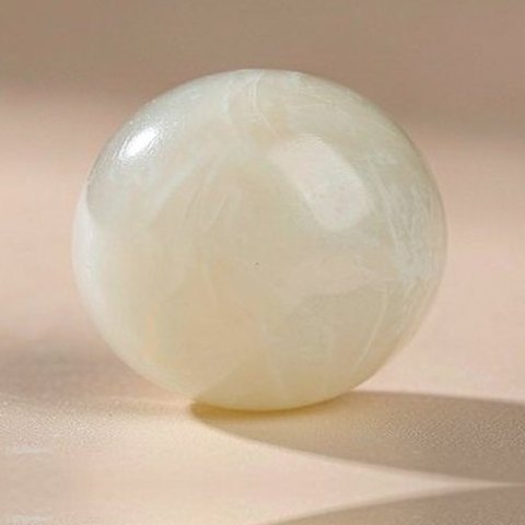 Hetian jade bead, macro photo