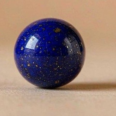 Lapis lazuli bead, macro photo